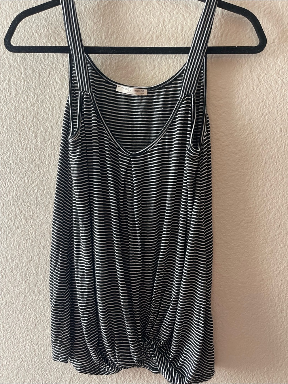twenty second Black and White Striped Tank